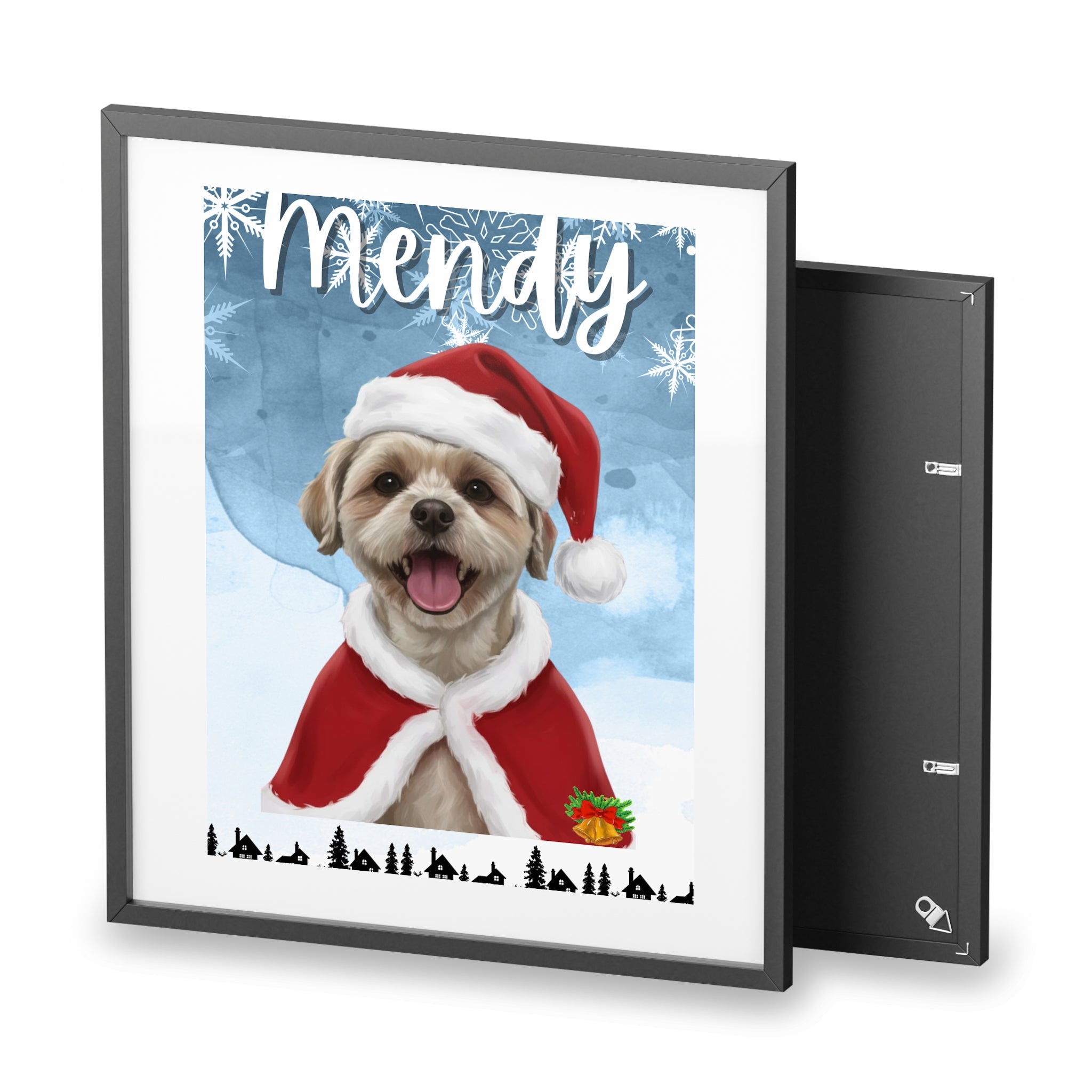 (Mendy) Playful Dog Framed Poster