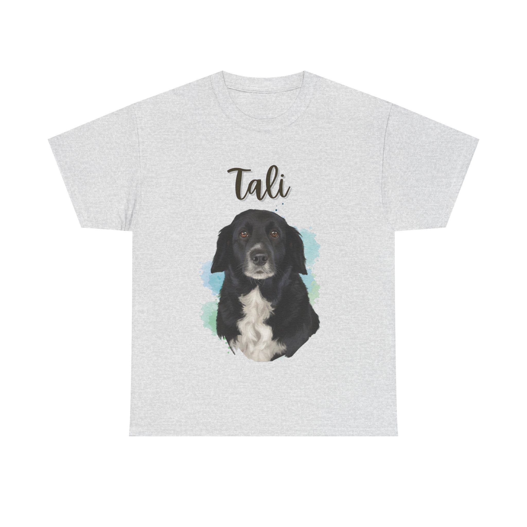 (Tali) Whimsical Dog Portrait Tee Shirt