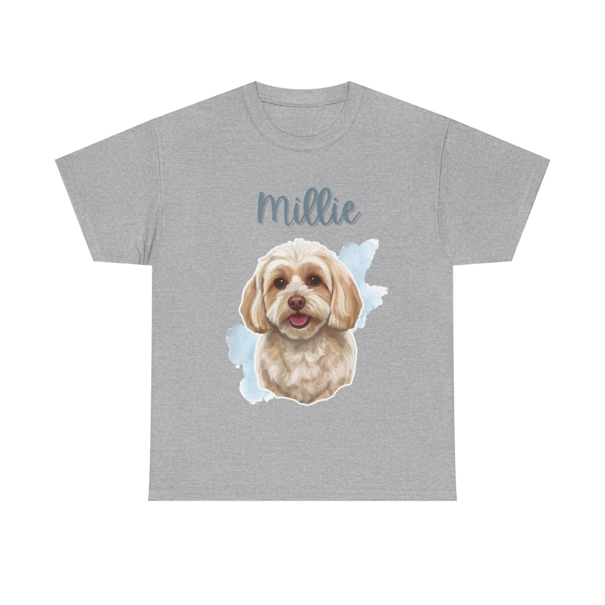 (Millie) Whimsical Dog Portrait Tee Shirt
