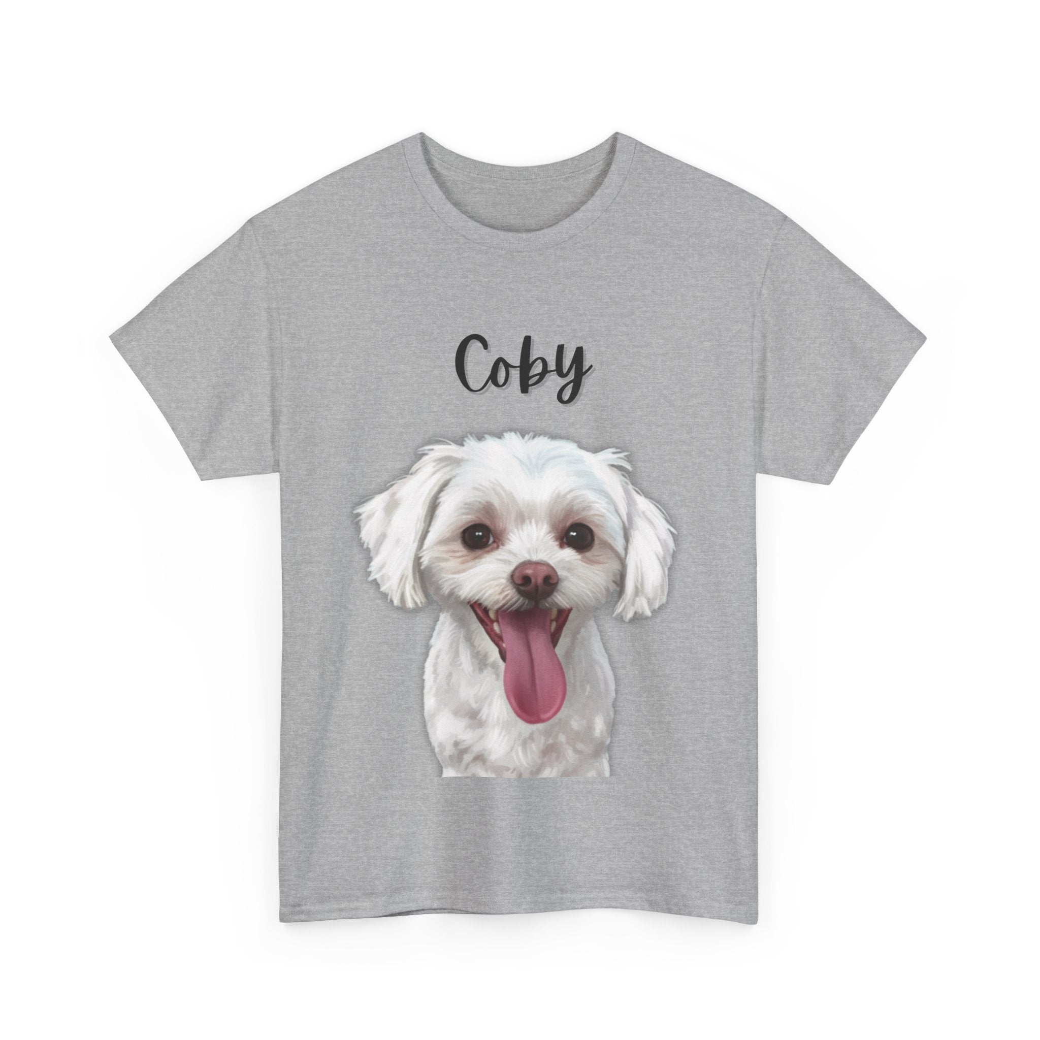 (Coby) Whimsical Dog Portrait Tee Shirt