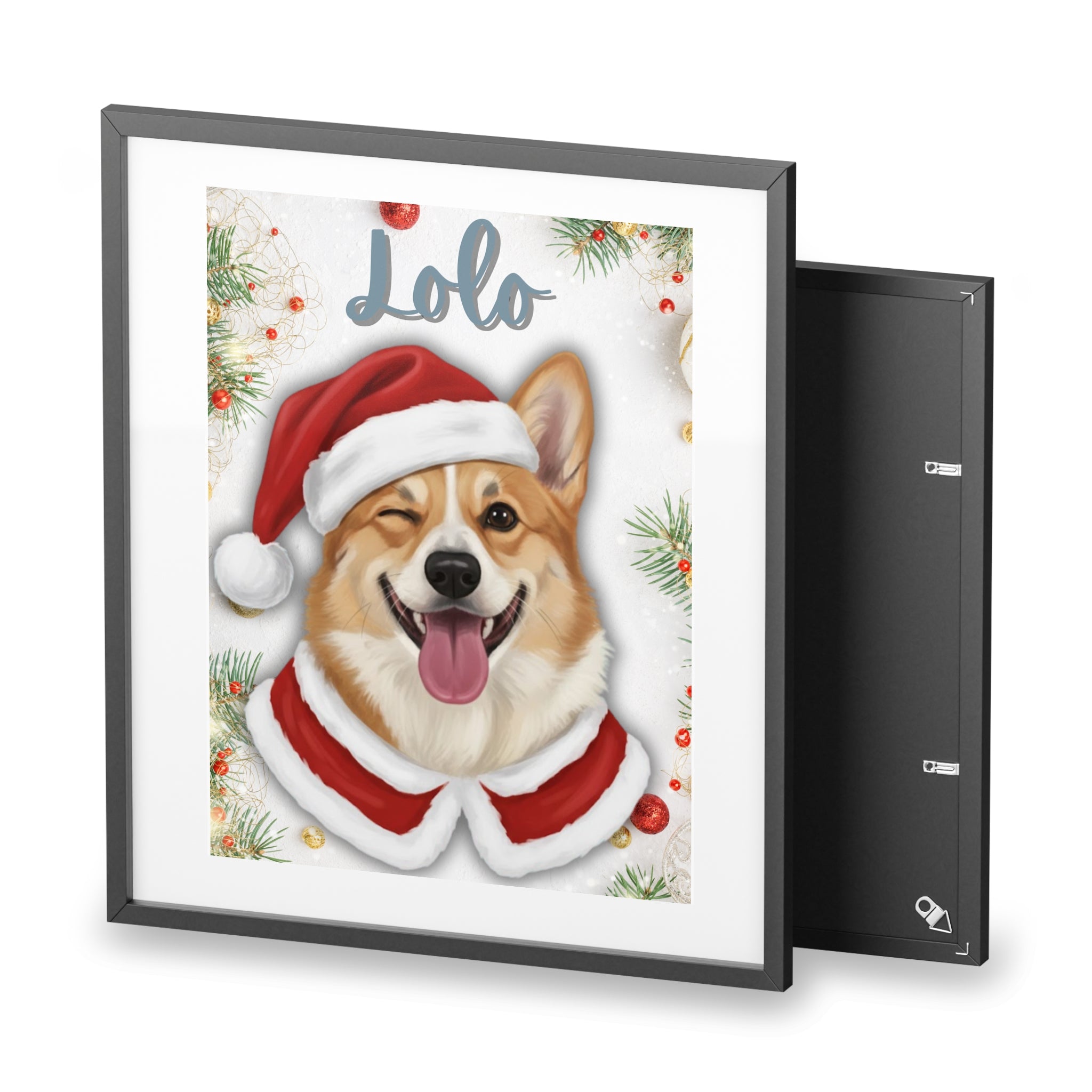 (Lolo) Playful Dog Framed Poster