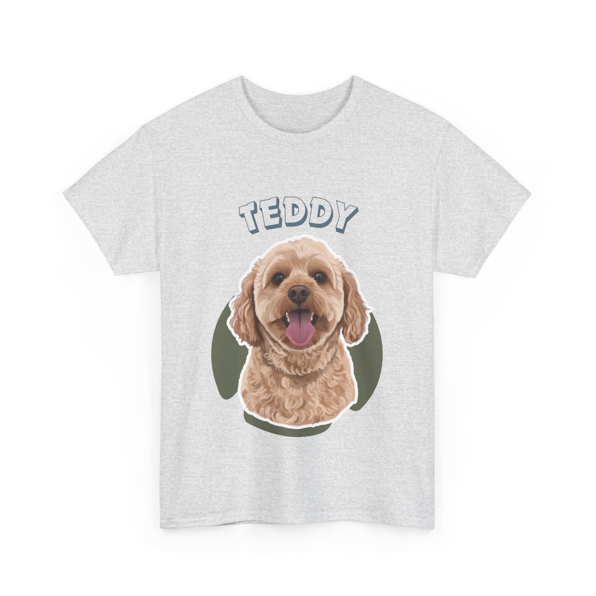 (Teddy) Whimsical Dog Portrait Tee Shirt