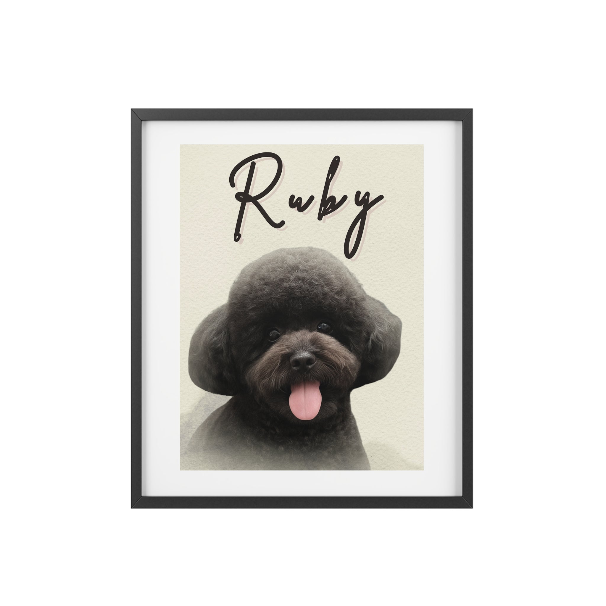 (Ruby) Playful Dog Framed Poster