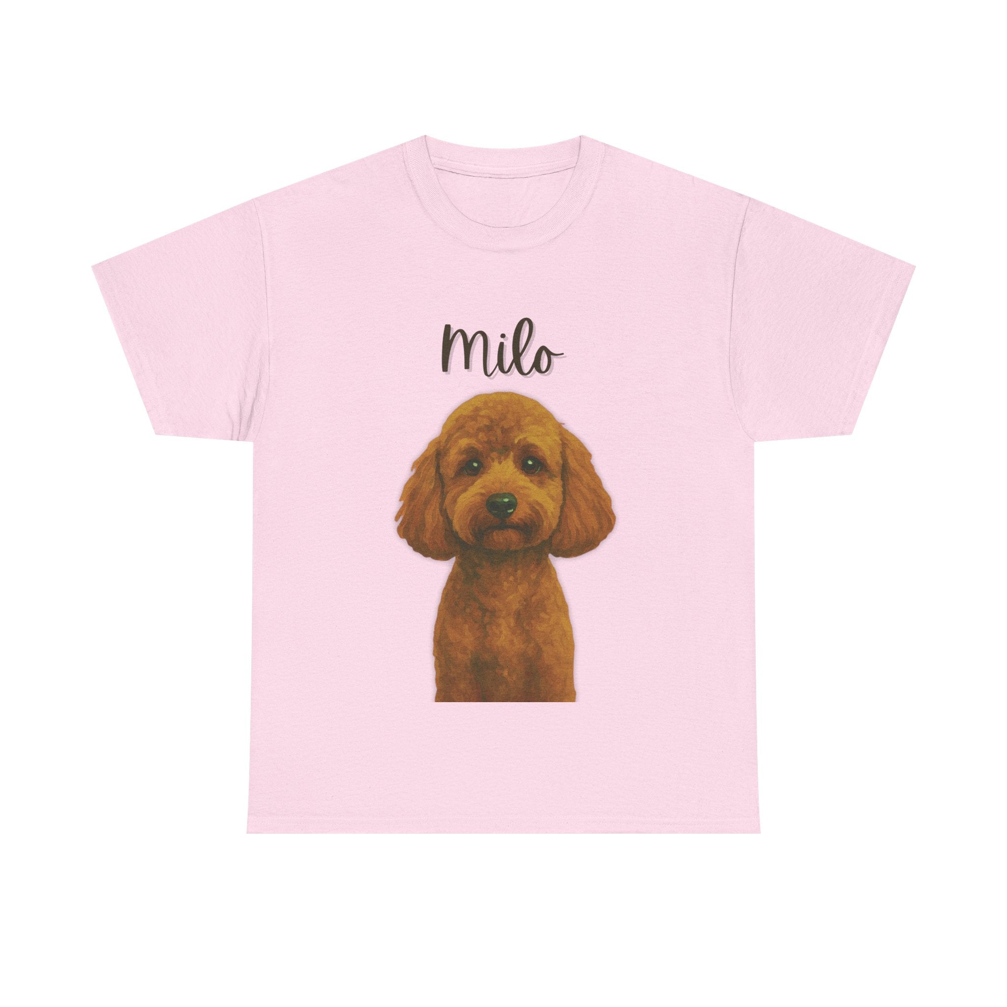 (Milo) Whimsical Dog Portrait Tee Shirt