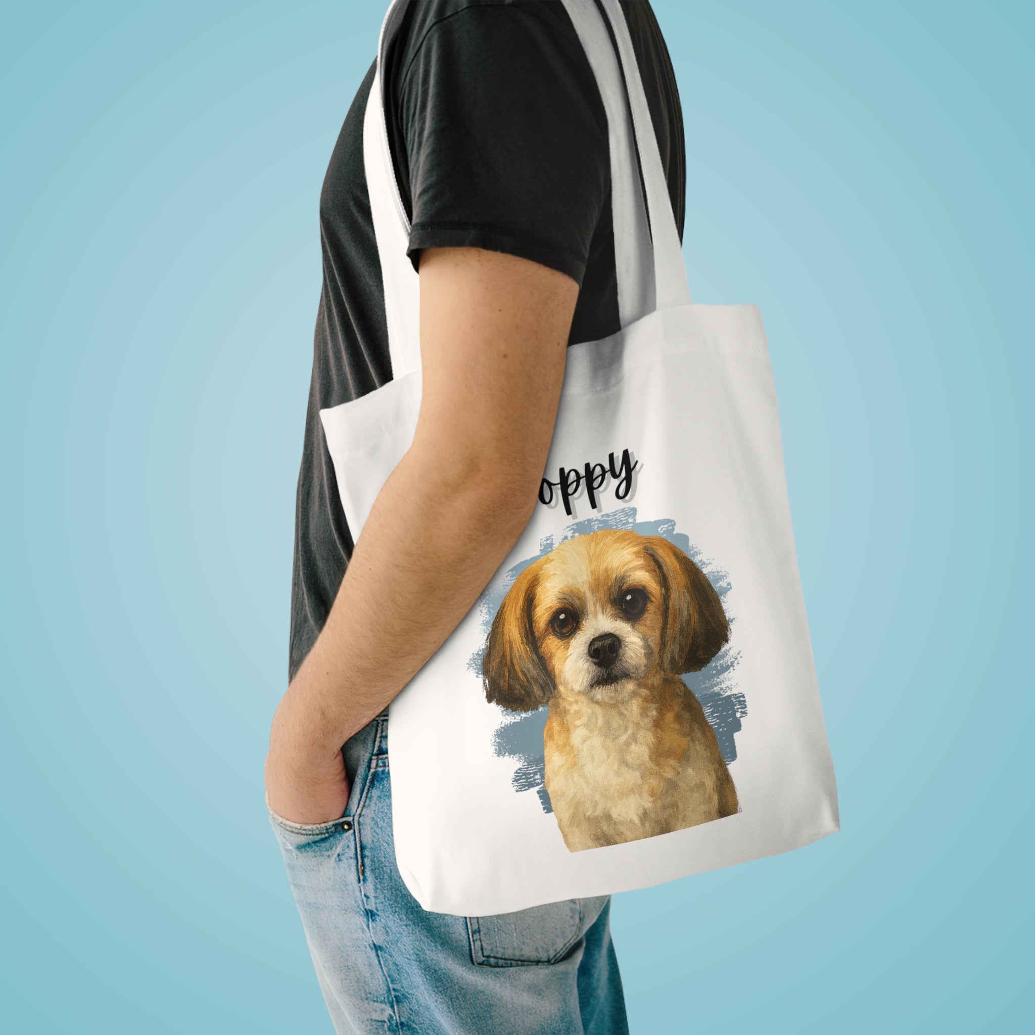 (Poppy) Personalized Dog Lover Tote Bag