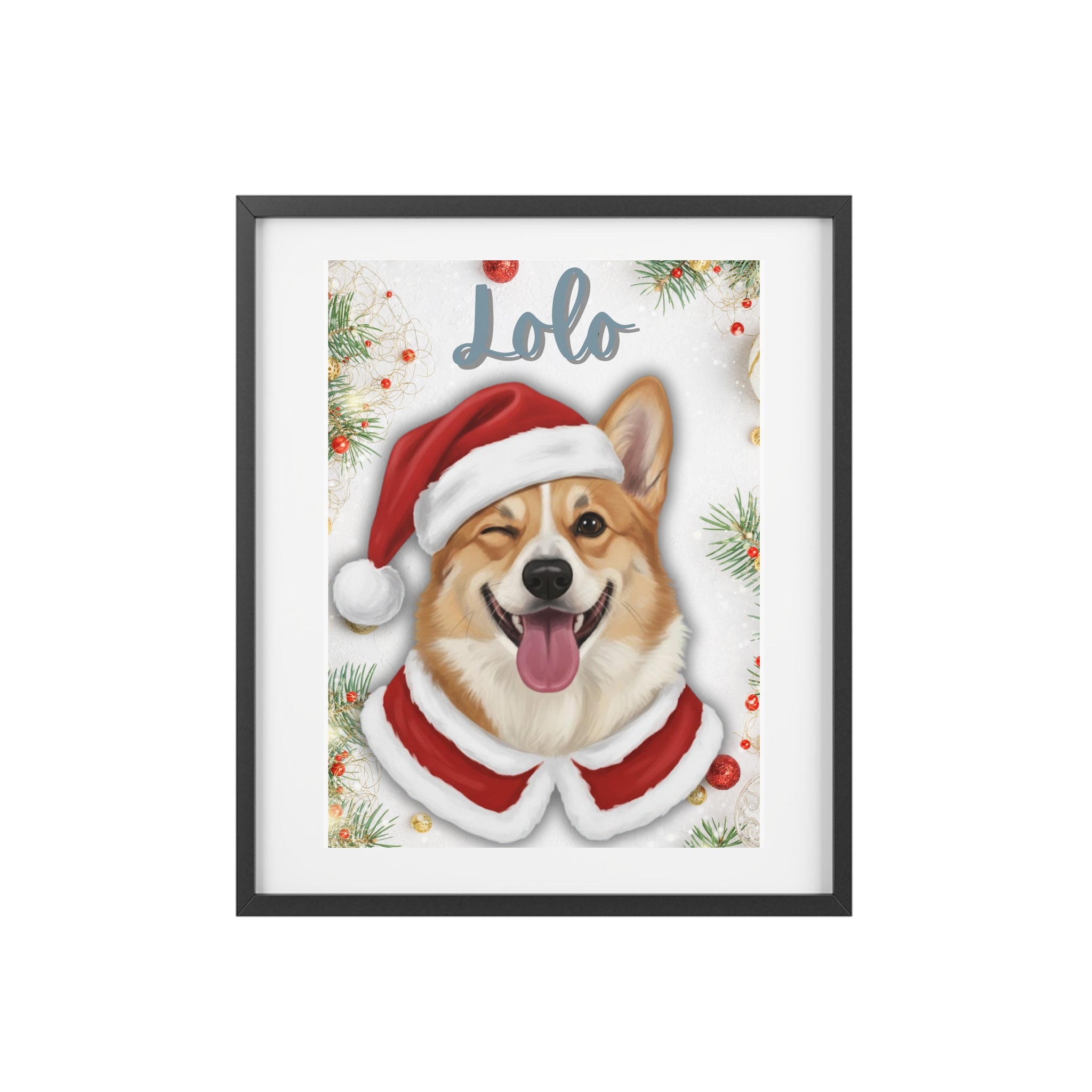 (Lolo) Playful Dog Framed Poster