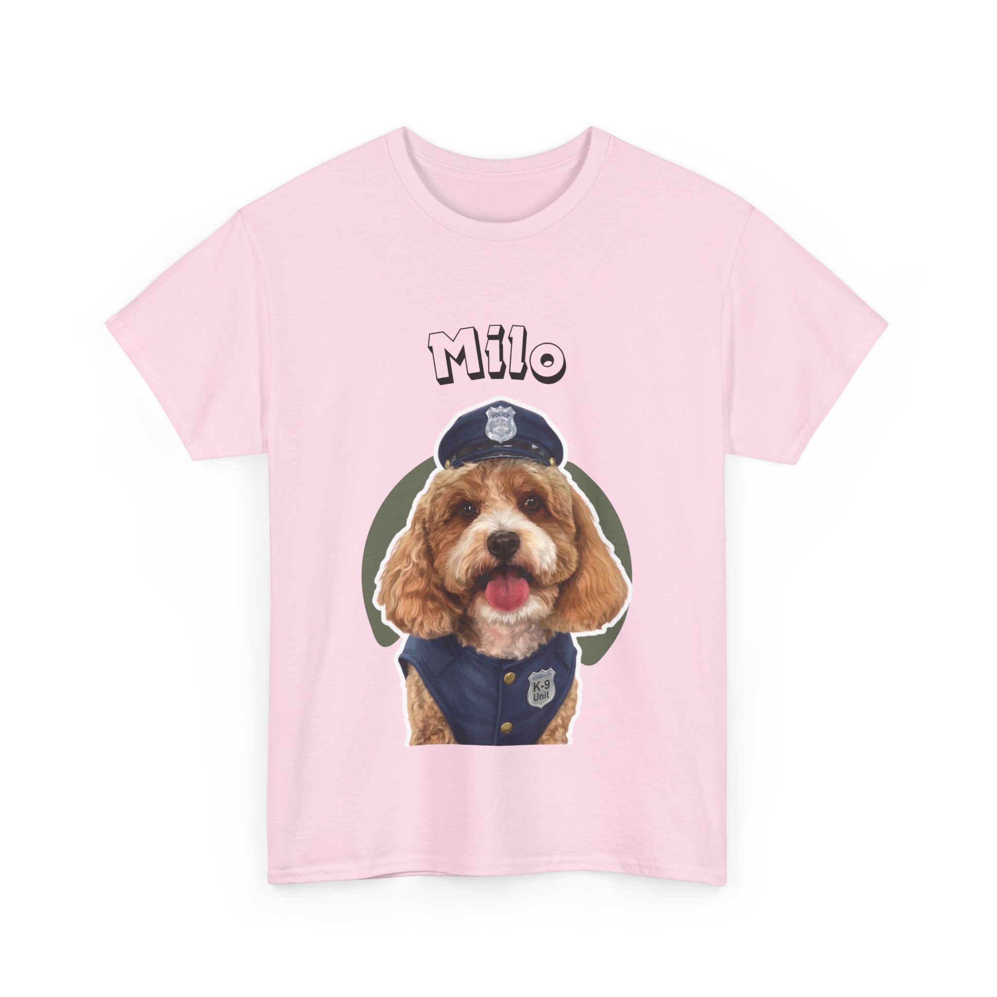(Milo) Whimsical Dog Portrait Tee Shirt
