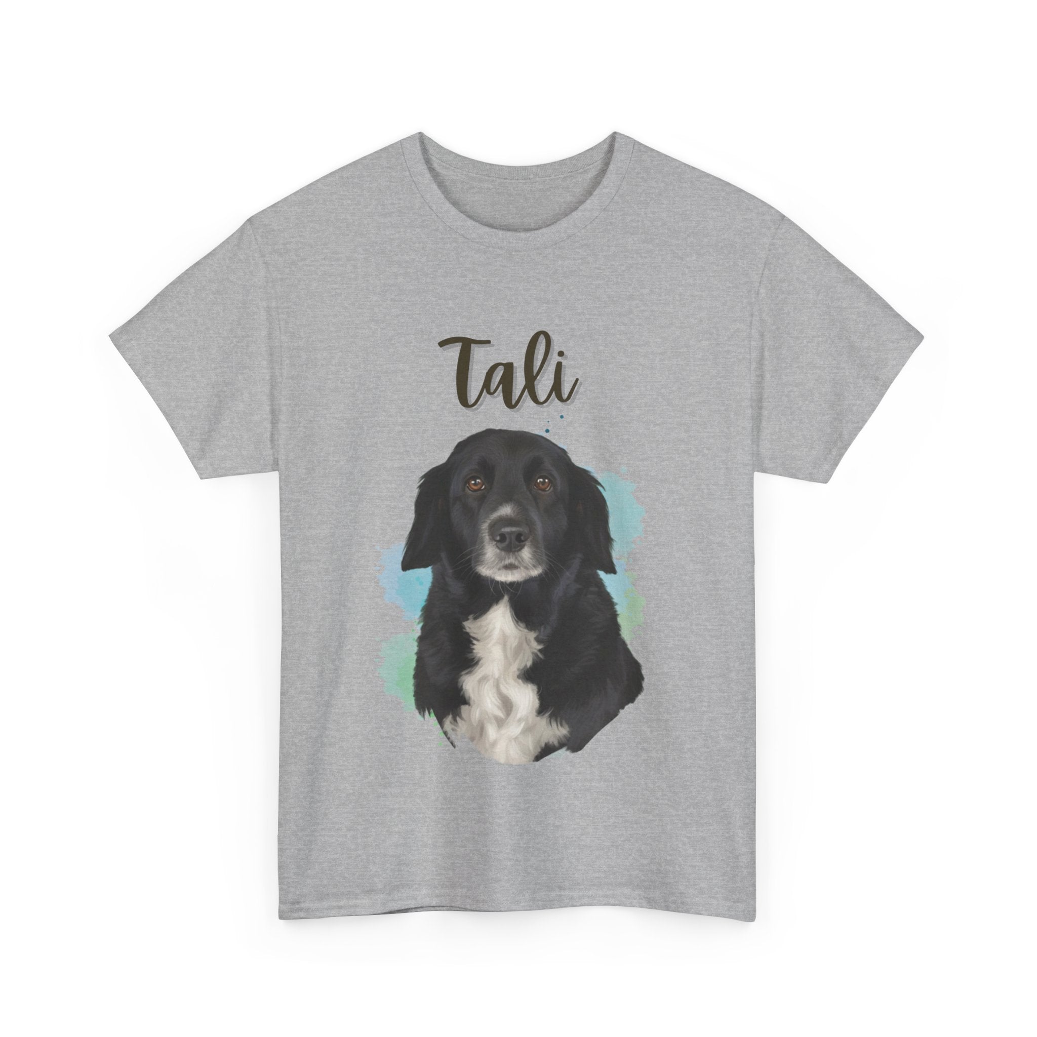 (Tali) Whimsical Dog Portrait Tee Shirt