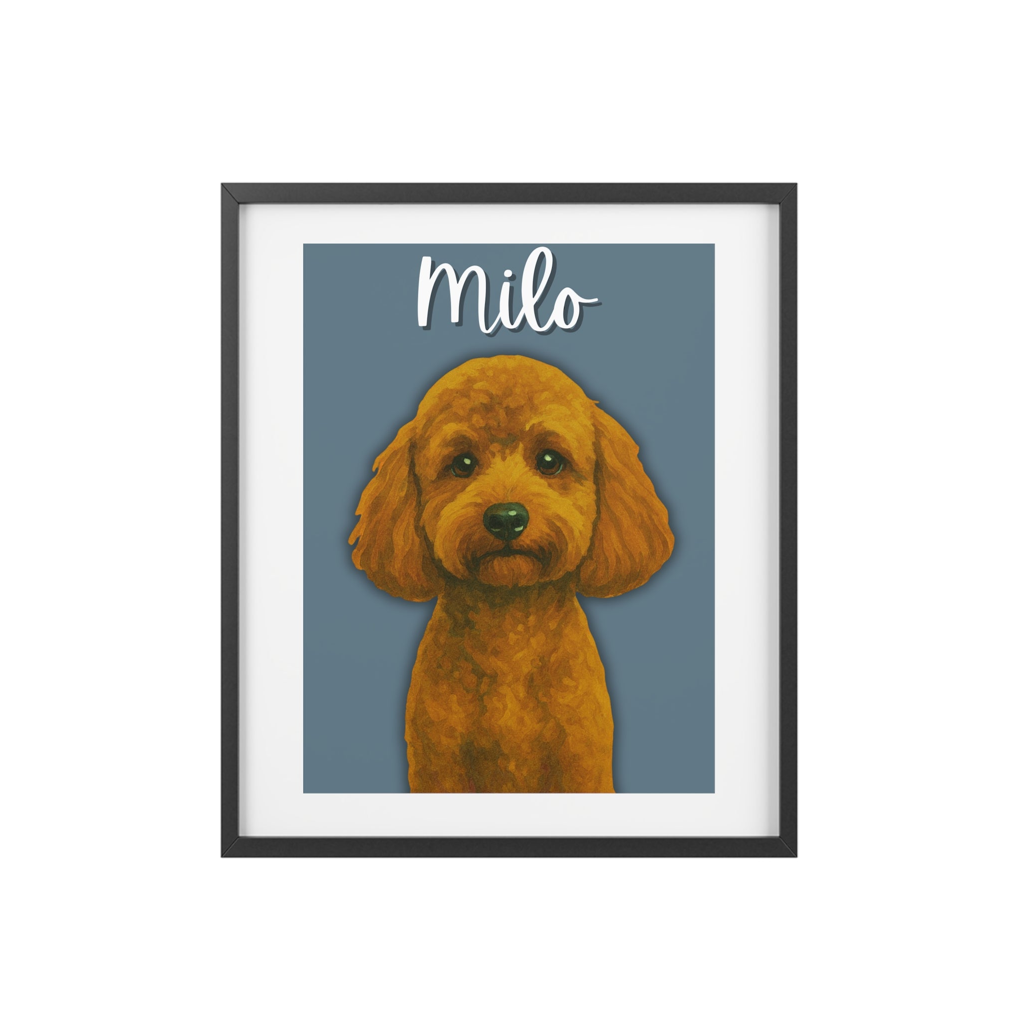 (Milo) Playful Dog Framed Poster