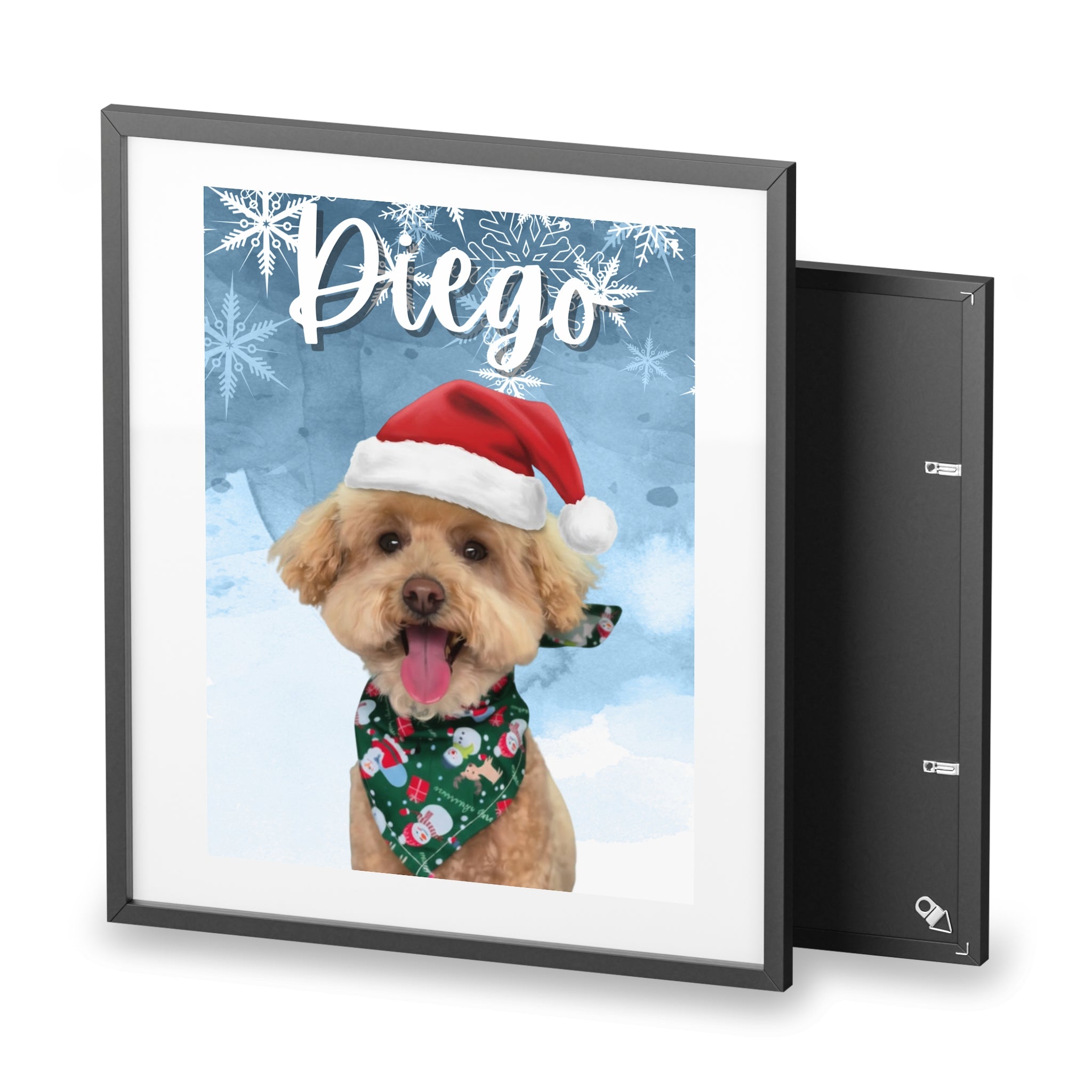 (Diego) Playful Dog Framed Poster