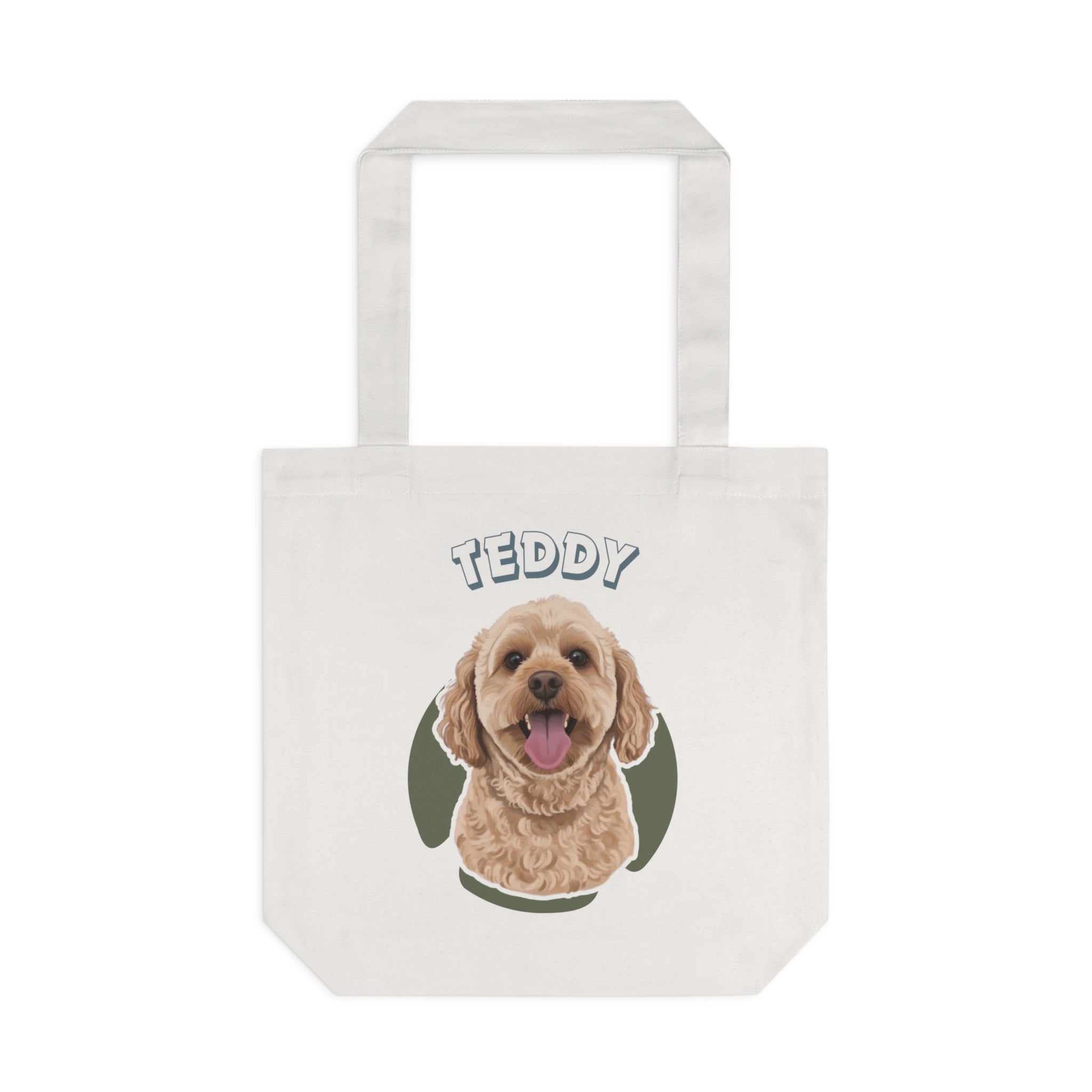 (Teddy) Personalized Dog Lover Tote Bag