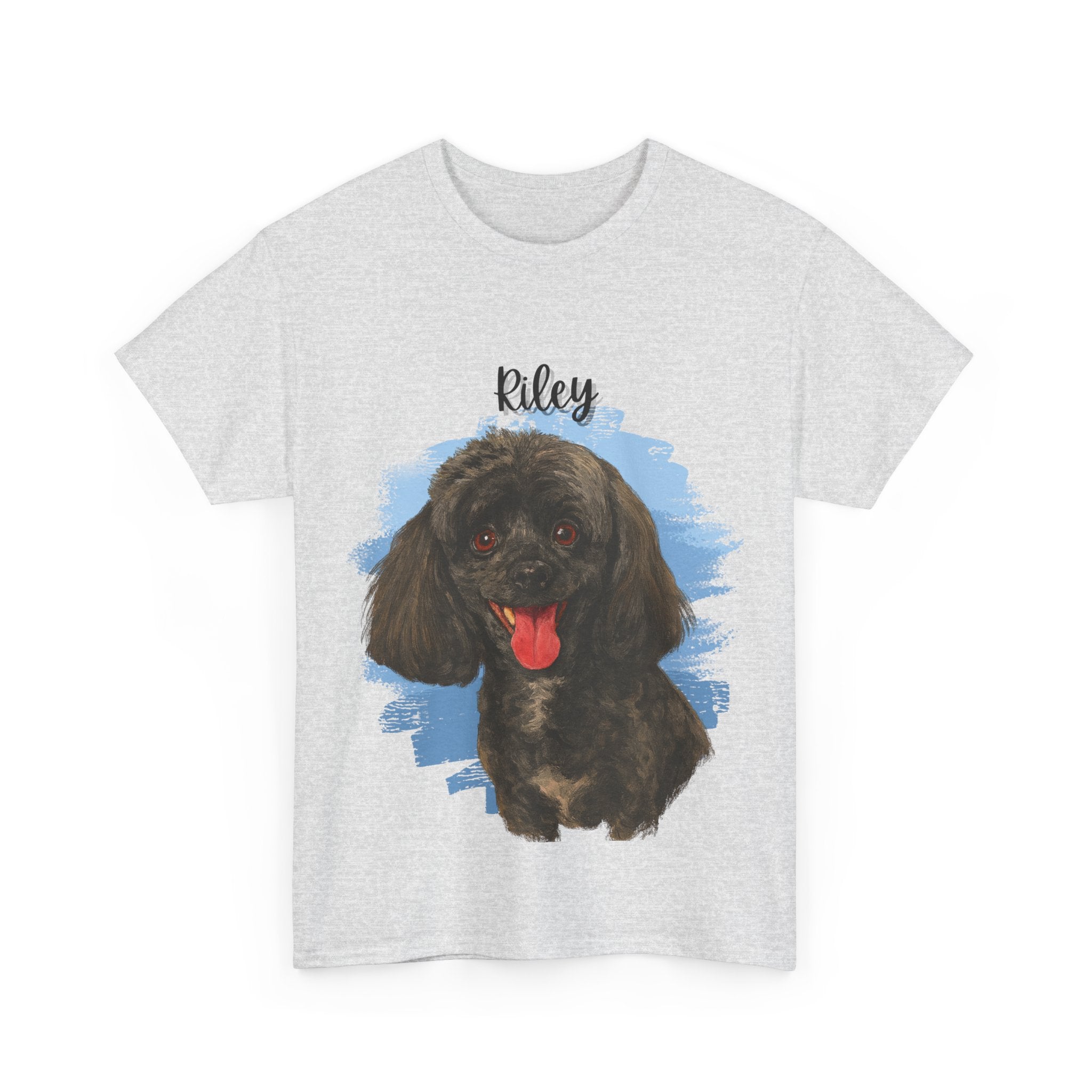 (Riley) Whimsical Dog Portrait Tee Shirt