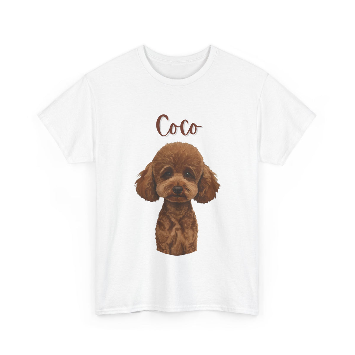 (Coco) Whimsical Dog Portrait Tee Shirt