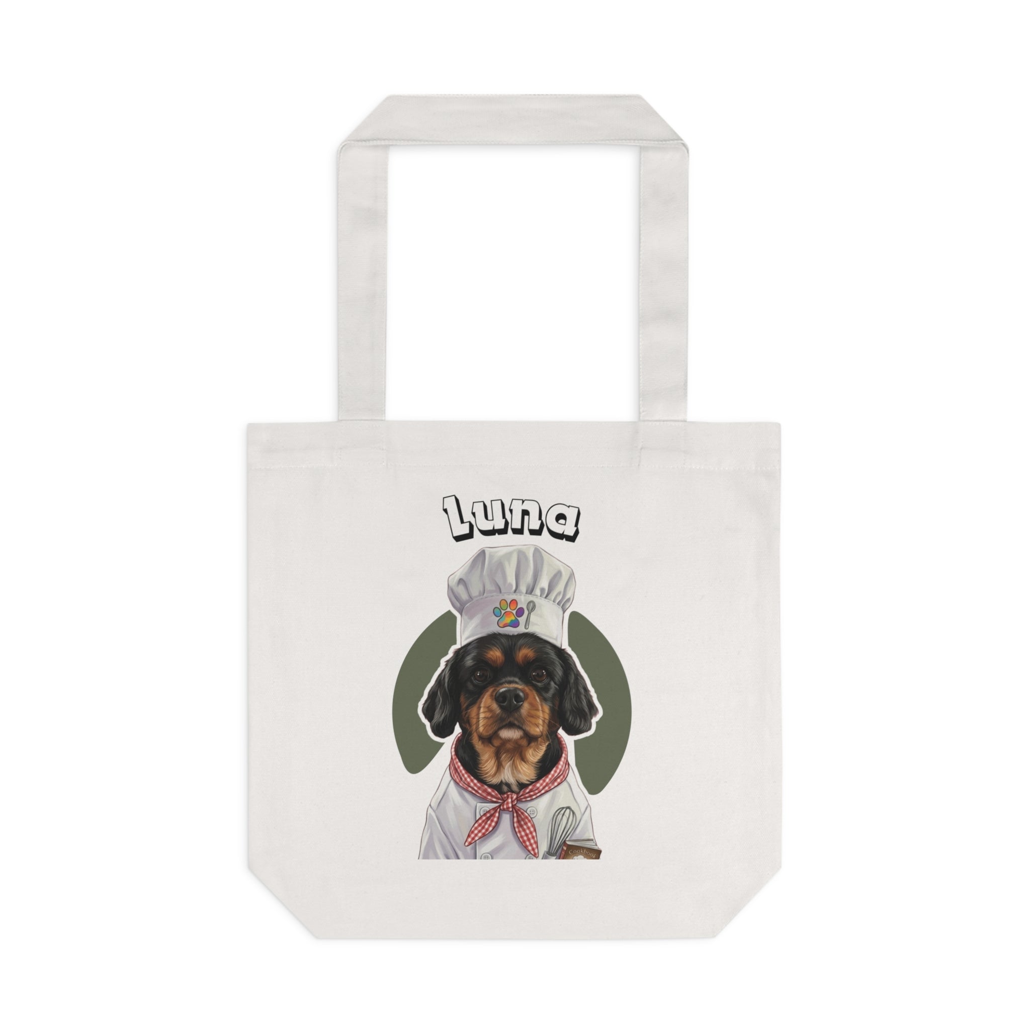 (Luna) Personalized Dog Lover Tote Bag