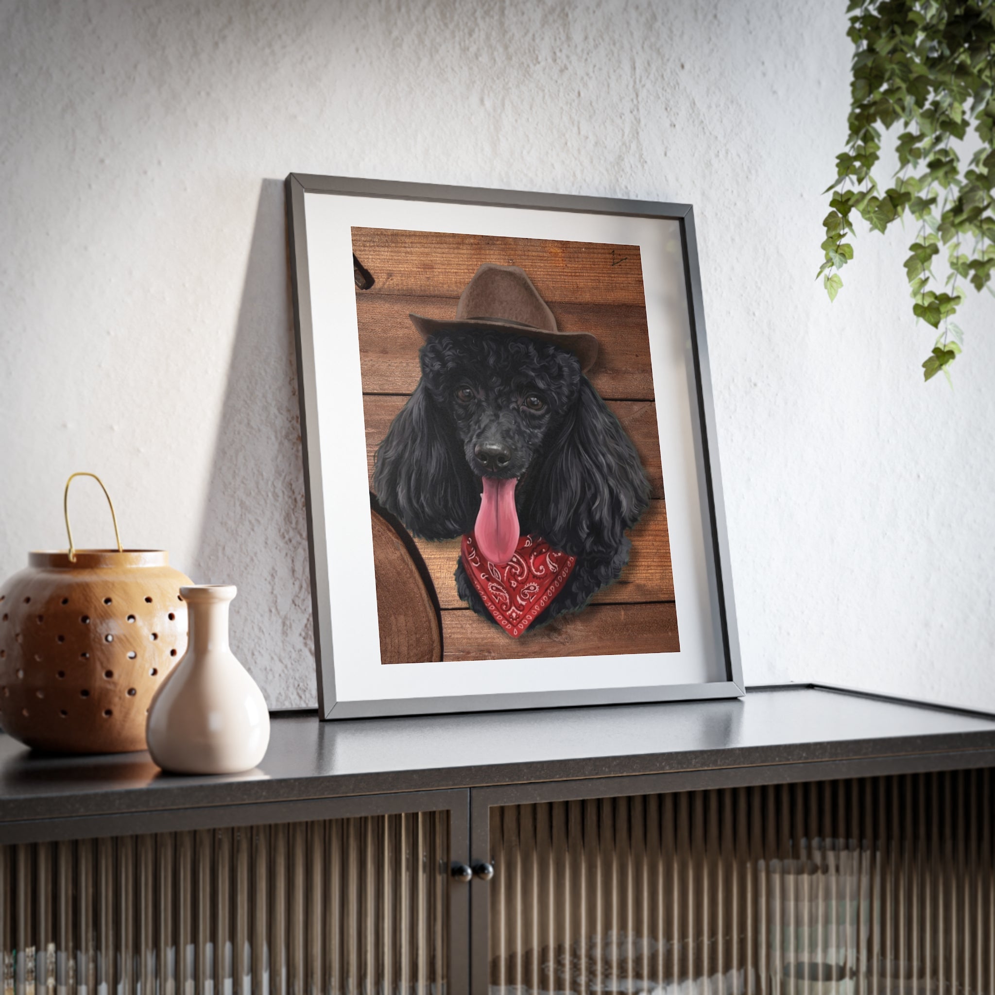 (Ruby) Playful Dog Framed Poster