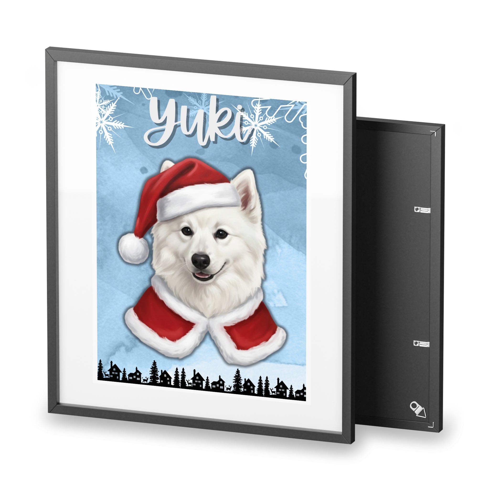 (Yuki) Playful Dog Framed Poster
