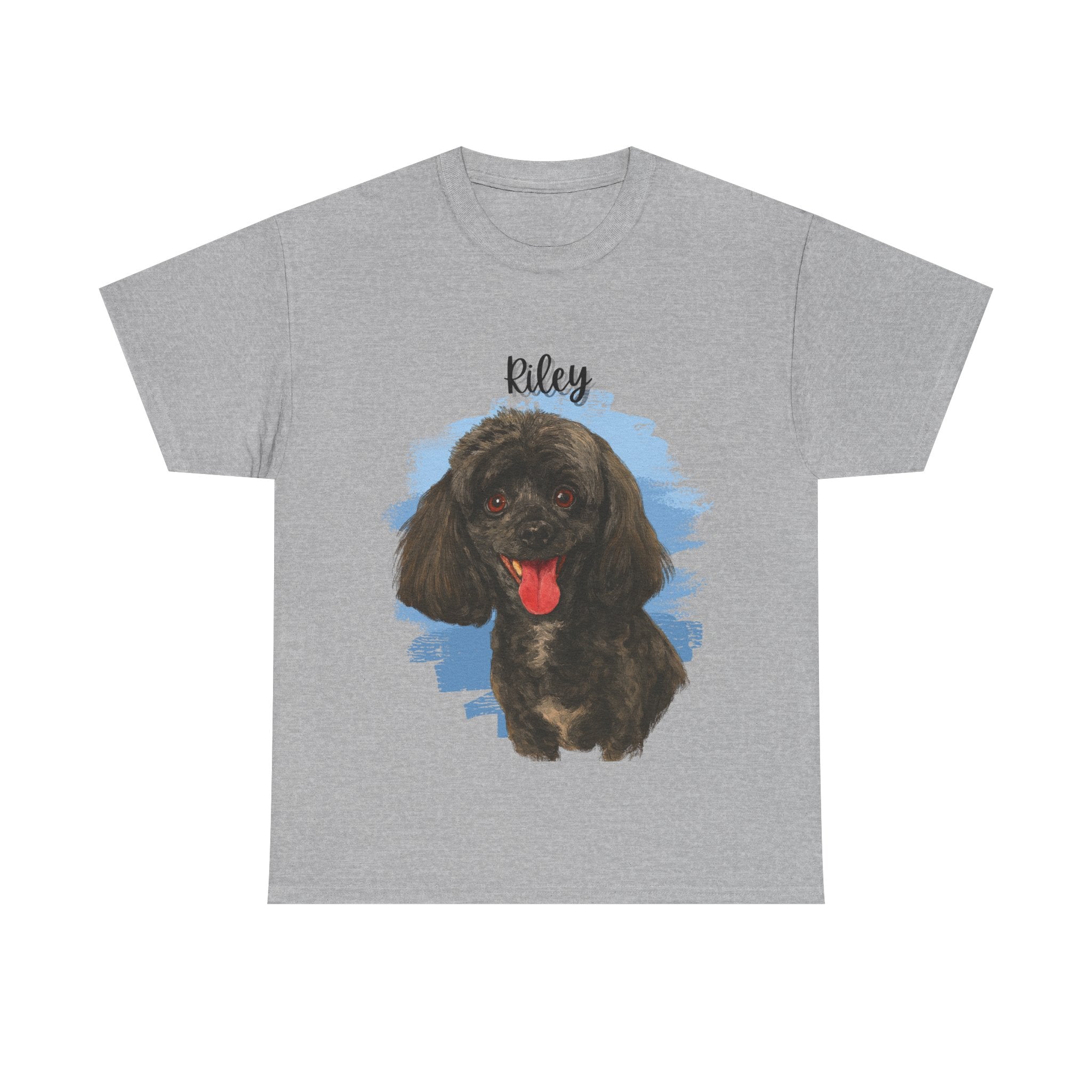 (Riley) Whimsical Dog Portrait Tee Shirt
