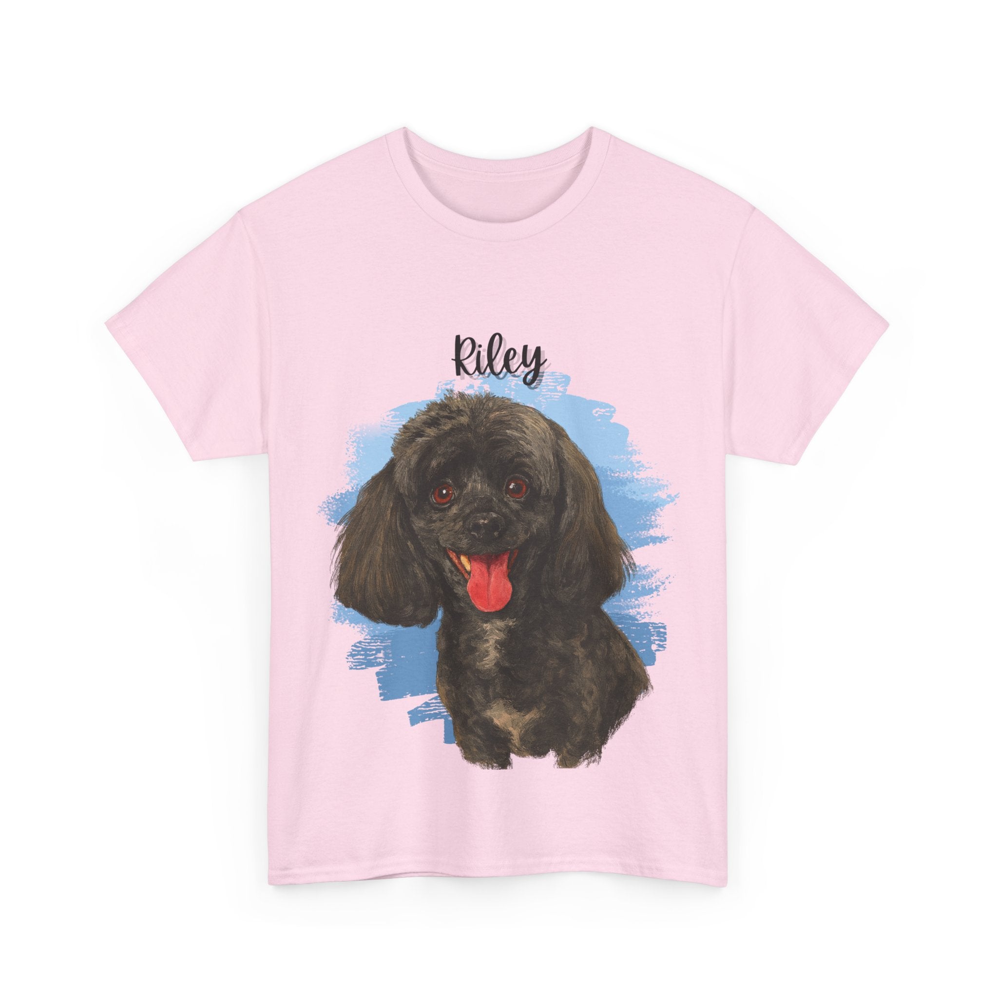 (Riley) Whimsical Dog Portrait Tee Shirt