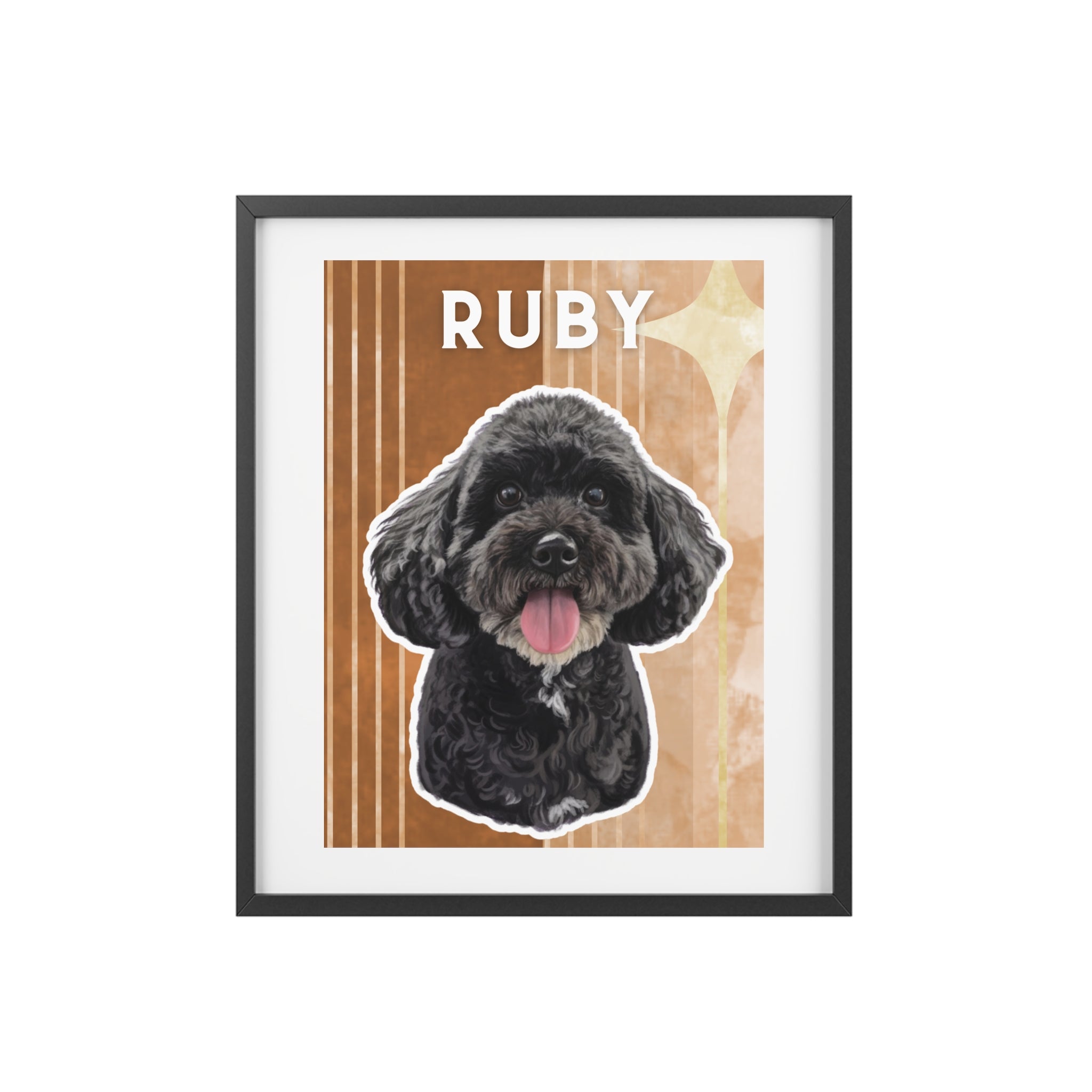 (Ruby) Playful Dog Framed Poster
