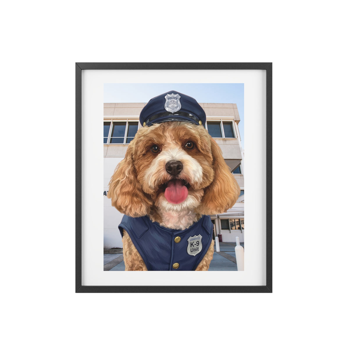(Milo) Playful Dog Framed Poster