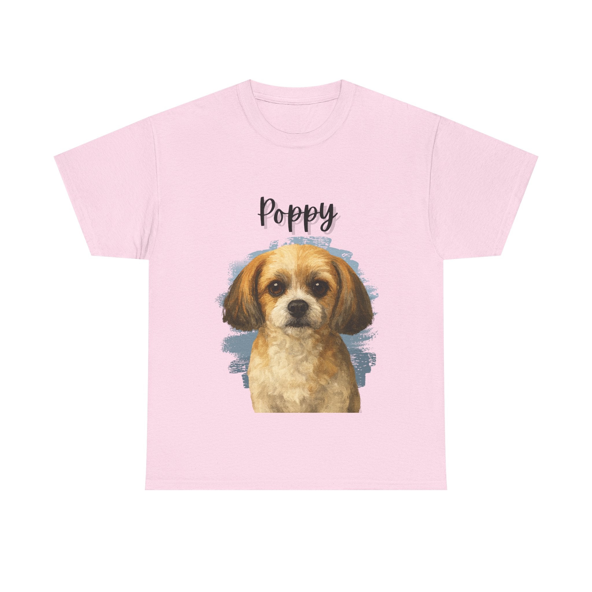 (Poppy) Whimsical Dog Portrait Tee Shirt
