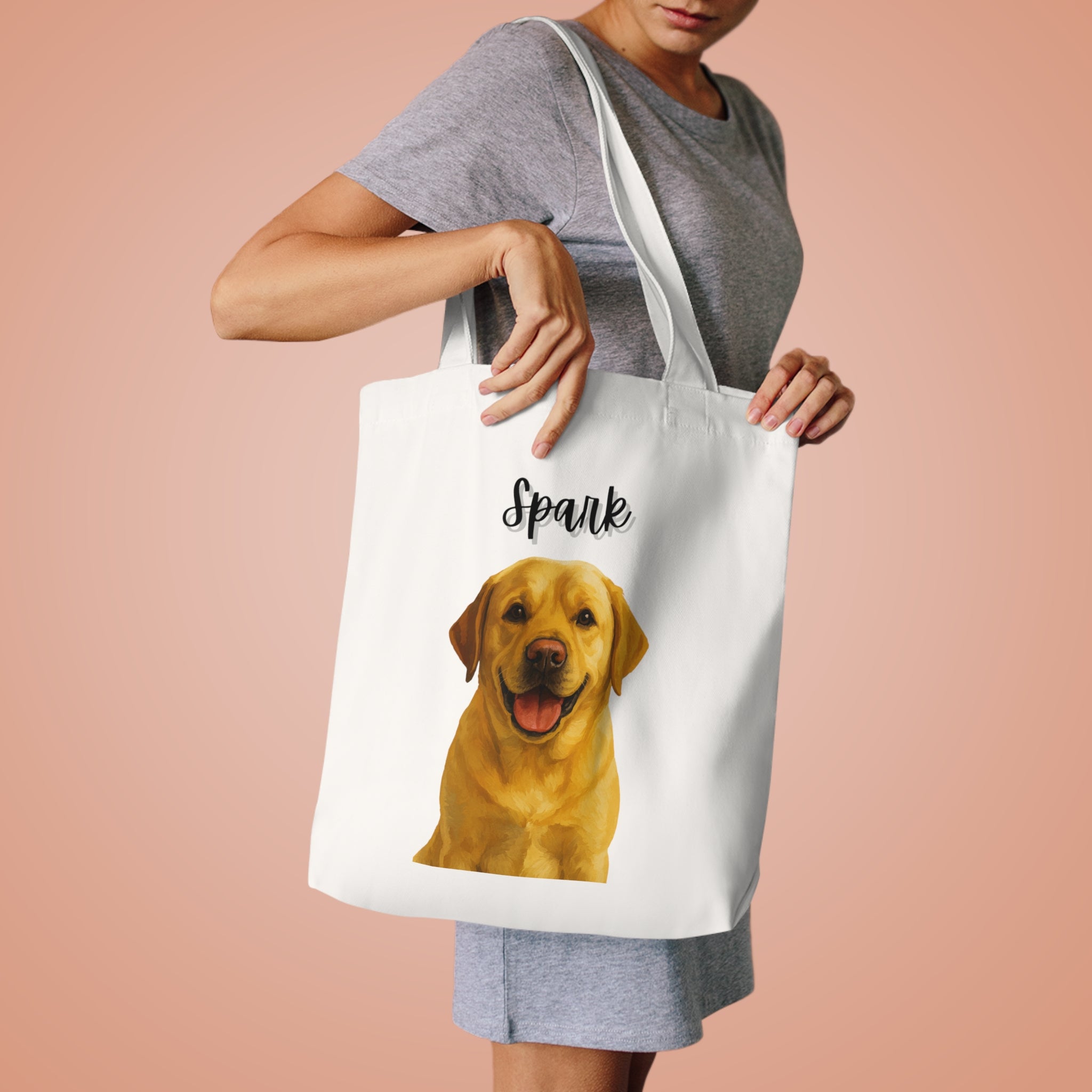 (Spark) Personalized Dog Lover Tote Bag