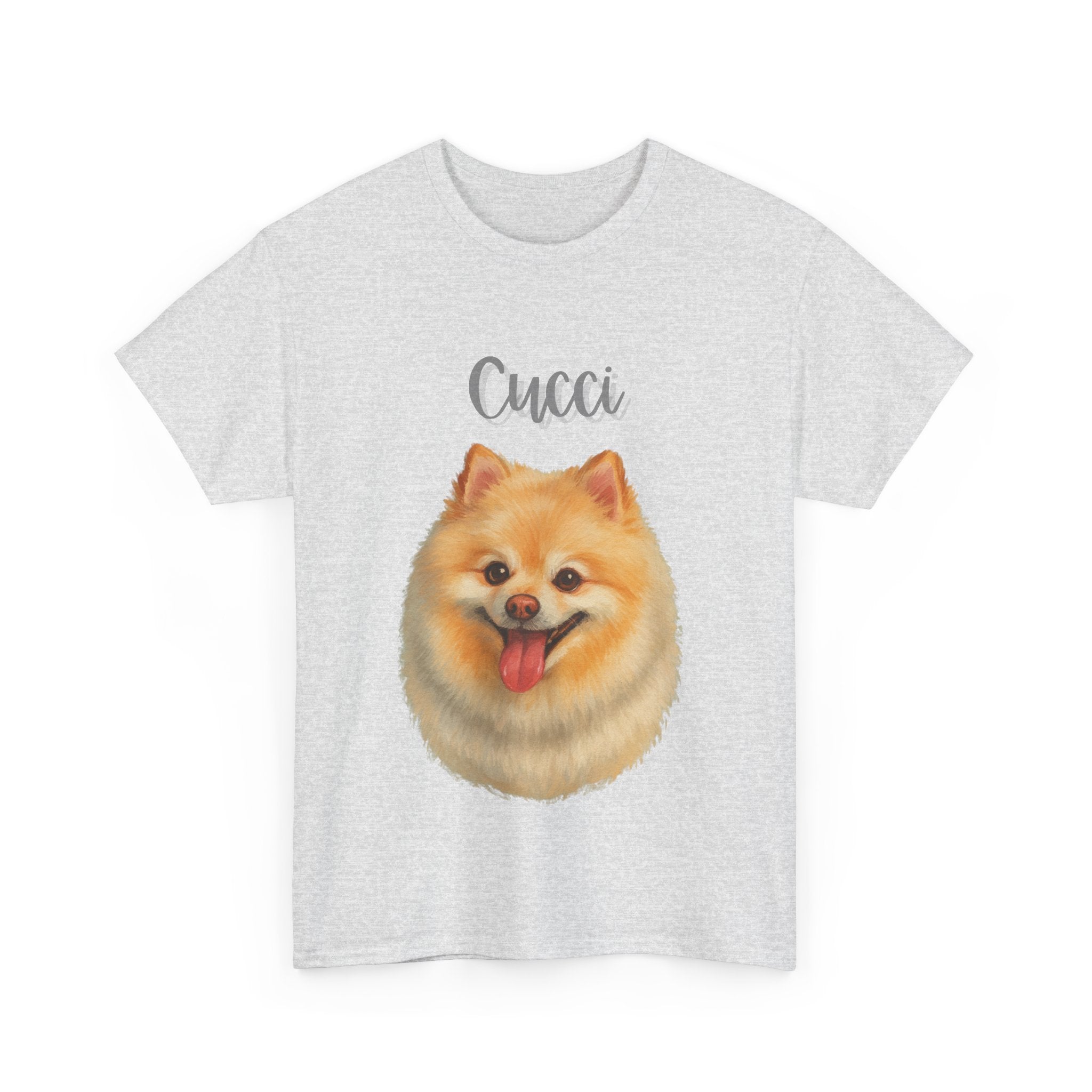 (Cucci) Whimsical Dog Portrait Tee Shirt