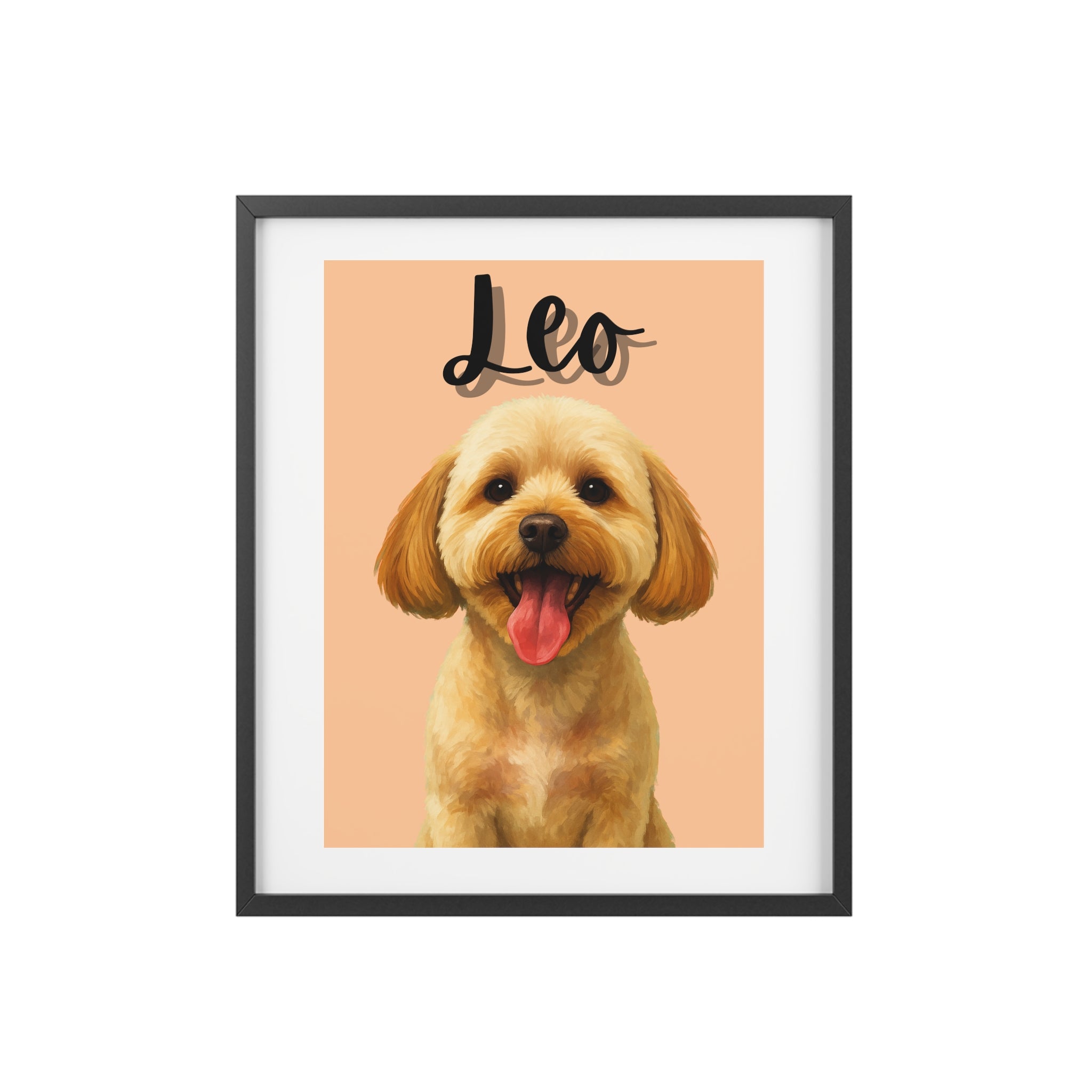 (Leo) Playful Dog Framed Poster