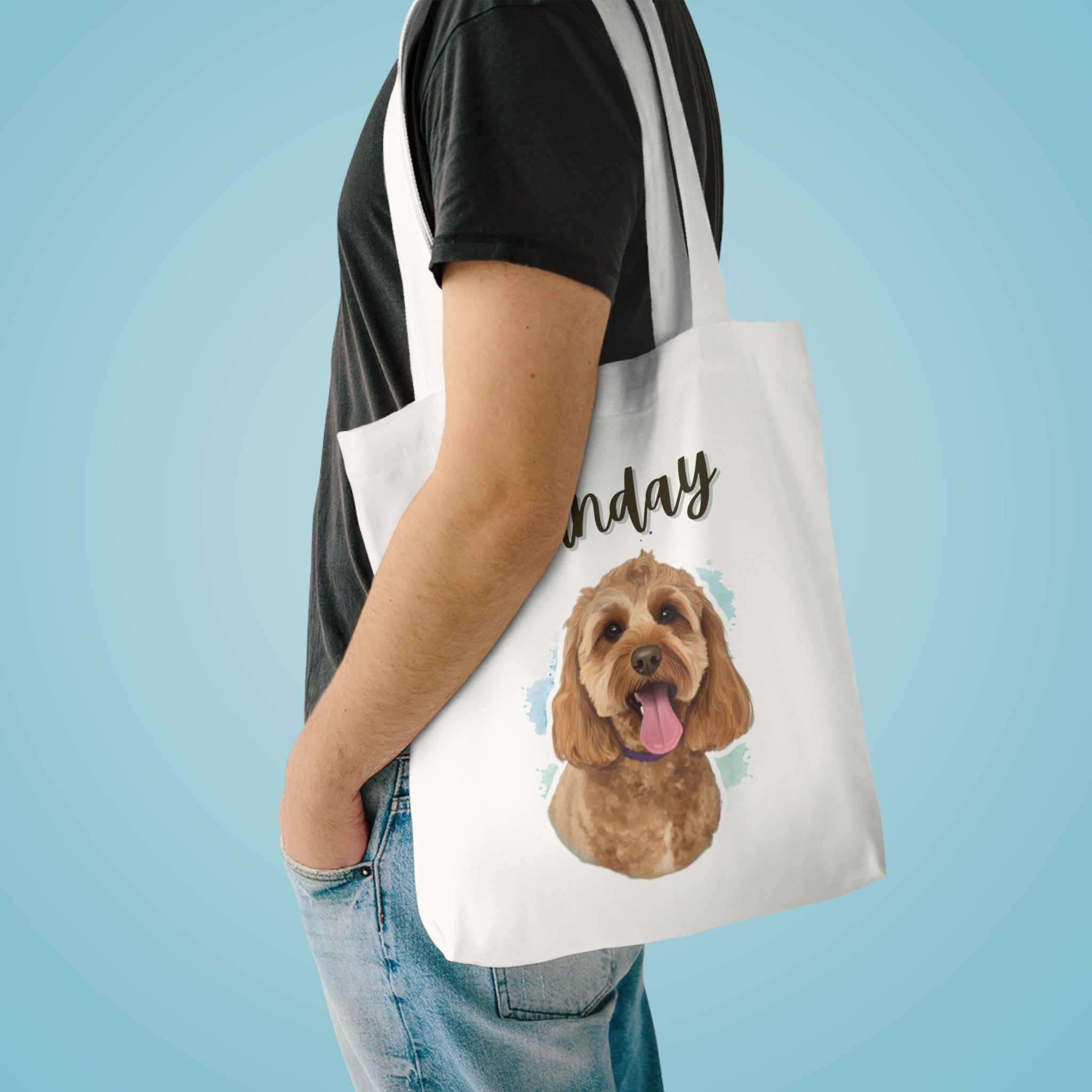 (Sunday) Personalized Dog Lover Tote Bag