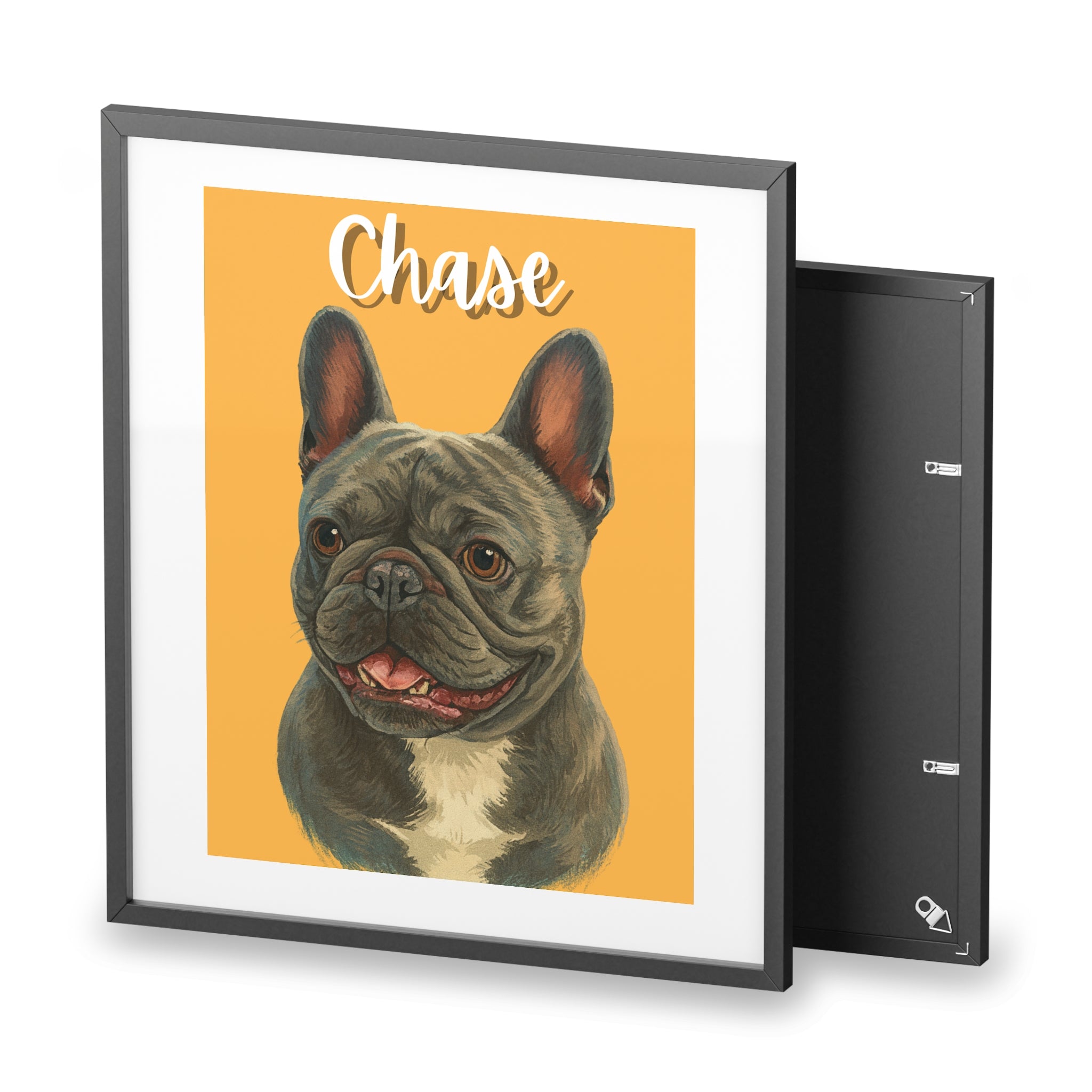 (Chase) Playful Dog Framed Poster