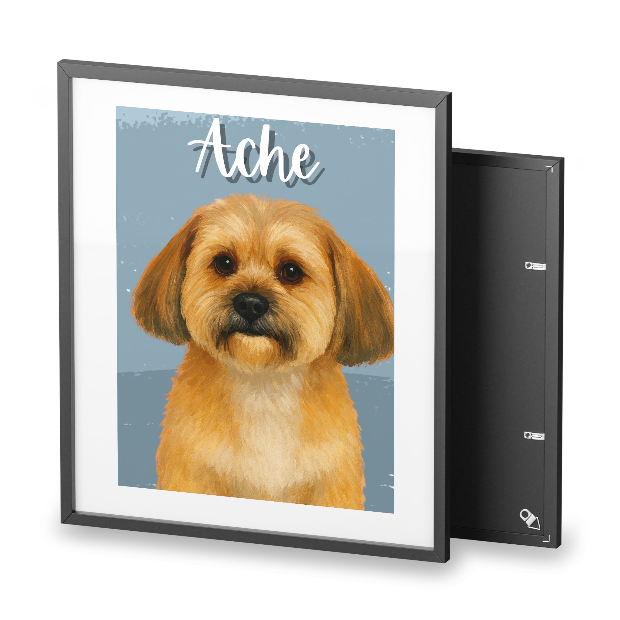 (Ache) Playful Dog Framed Poster