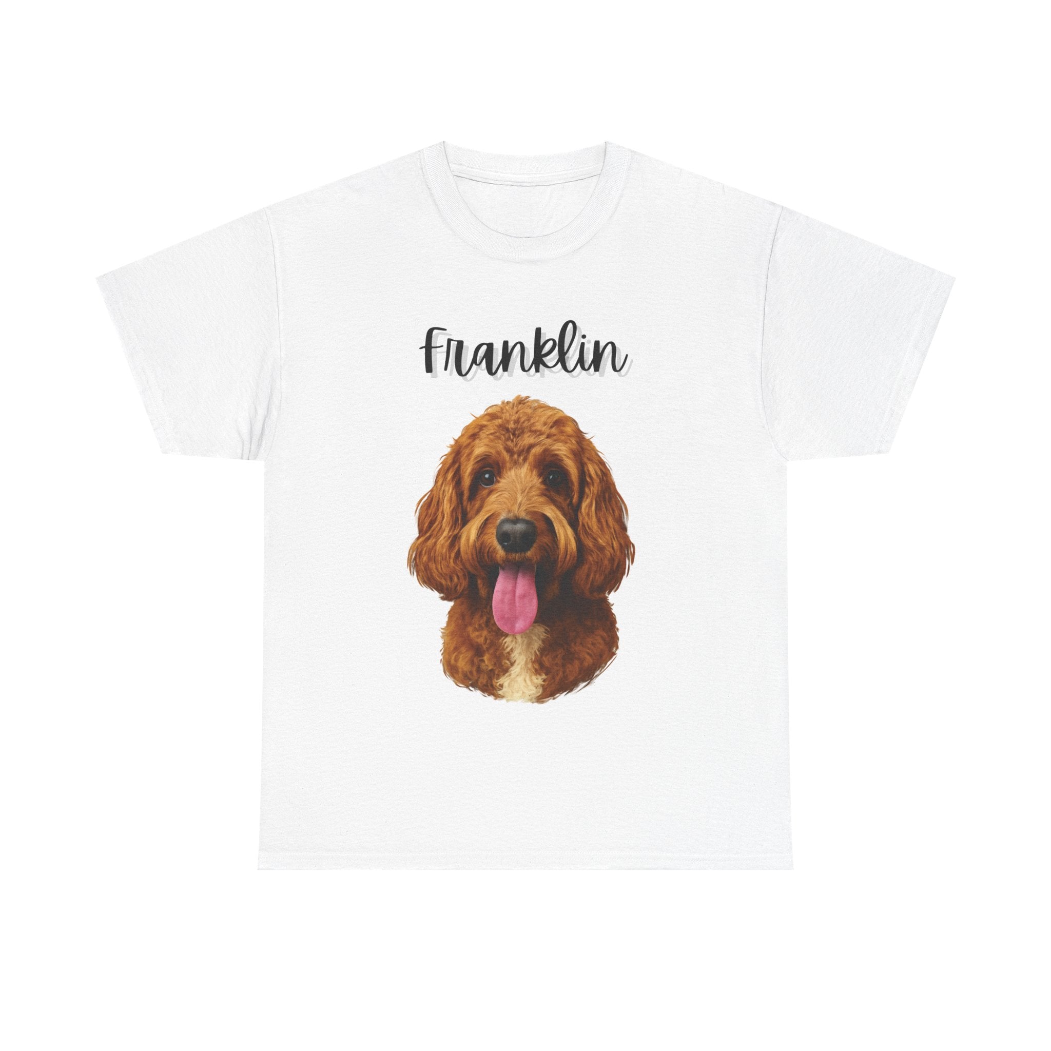 (Franklin ) Whimsical Dog Portrait Tee Shirt