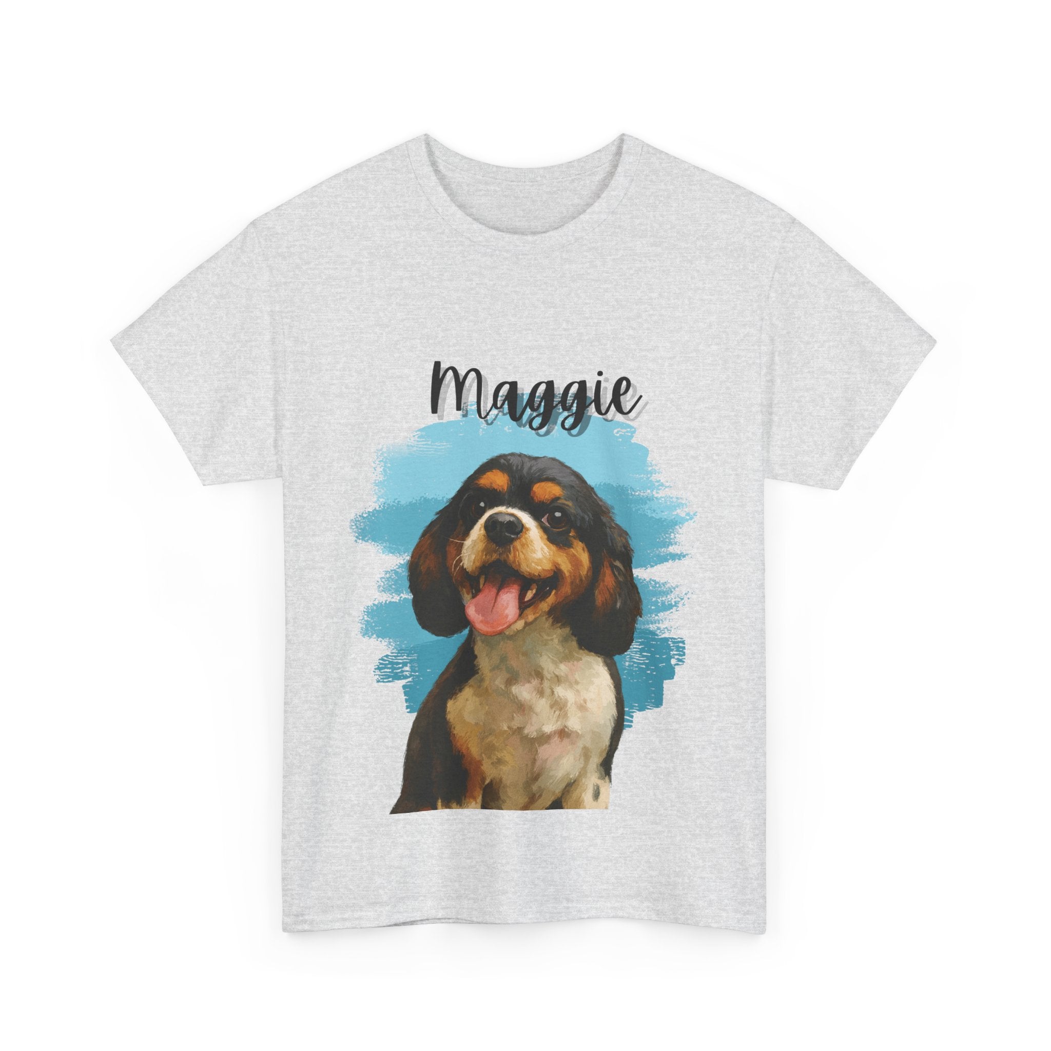 (Maggie) Whimsical Dog Portrait Tee Shirt