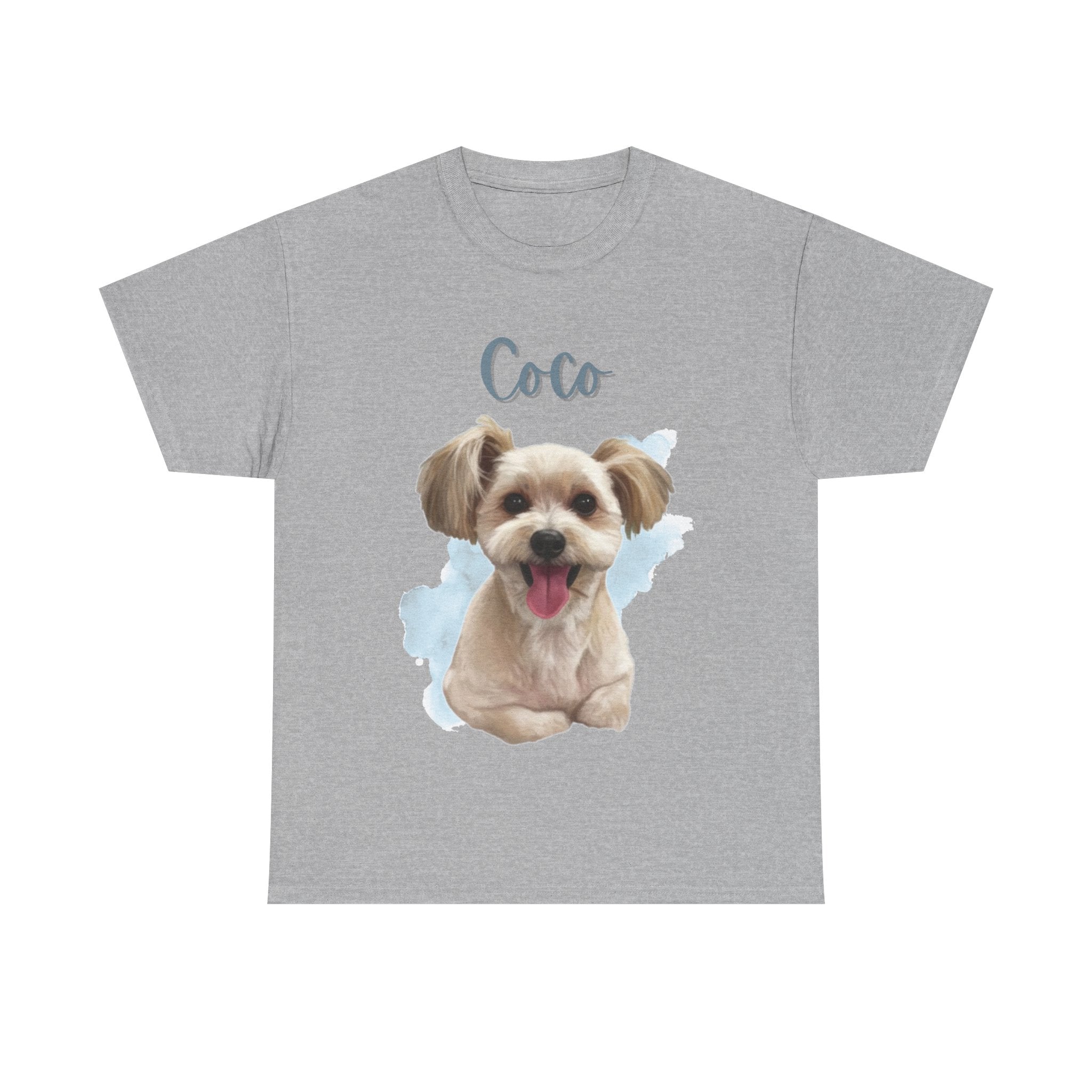 (Coco) Whimsical Dog Portrait Tee Shirt