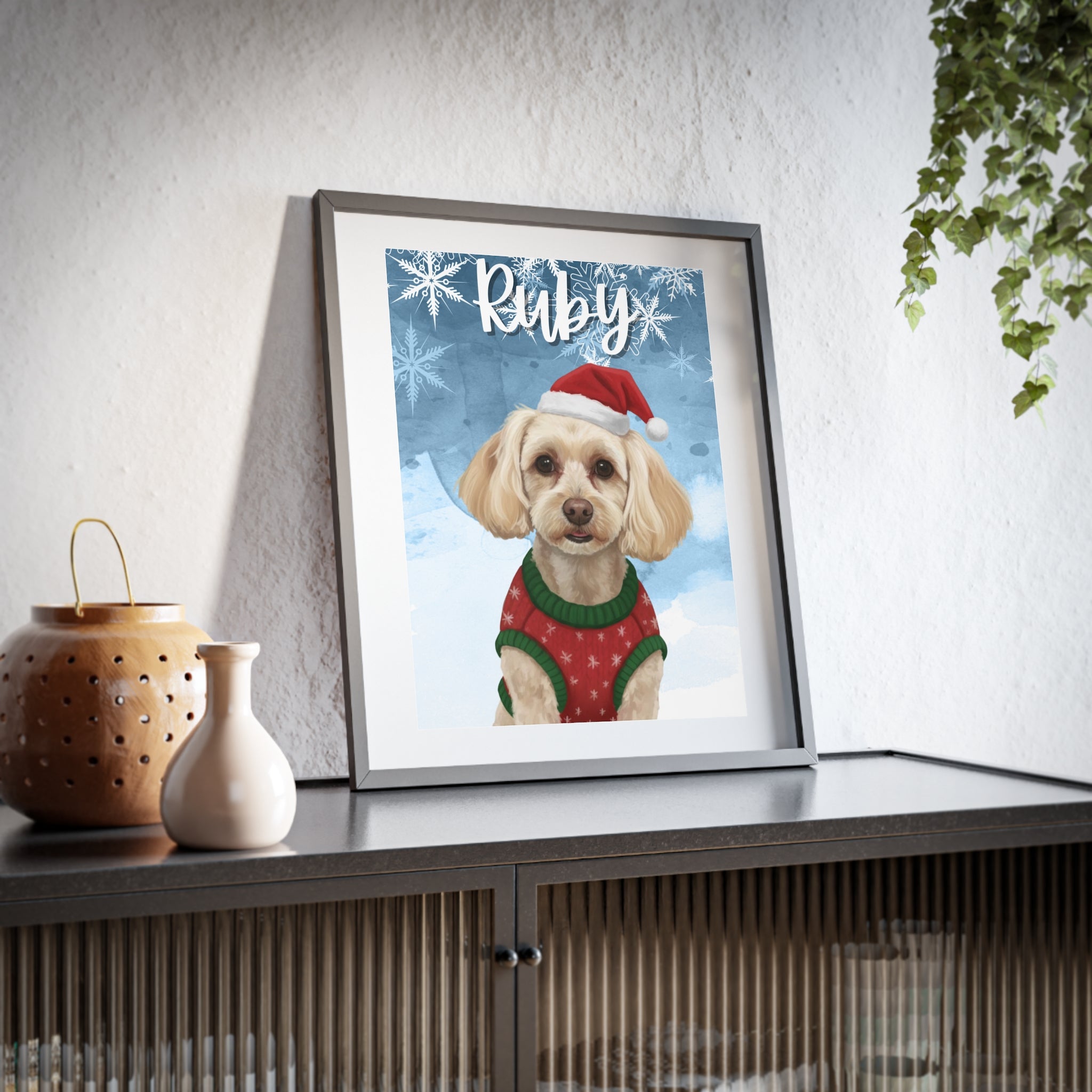 (Ruby) Playful Dog Framed Poster