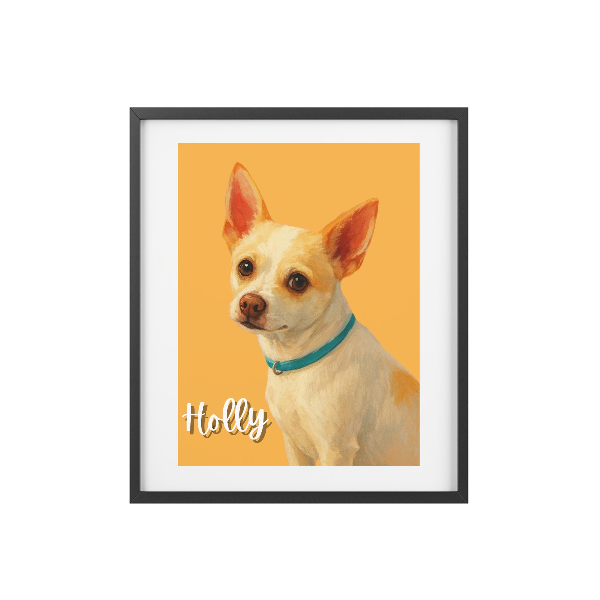 (Holly) Playful Dog Framed Poster
