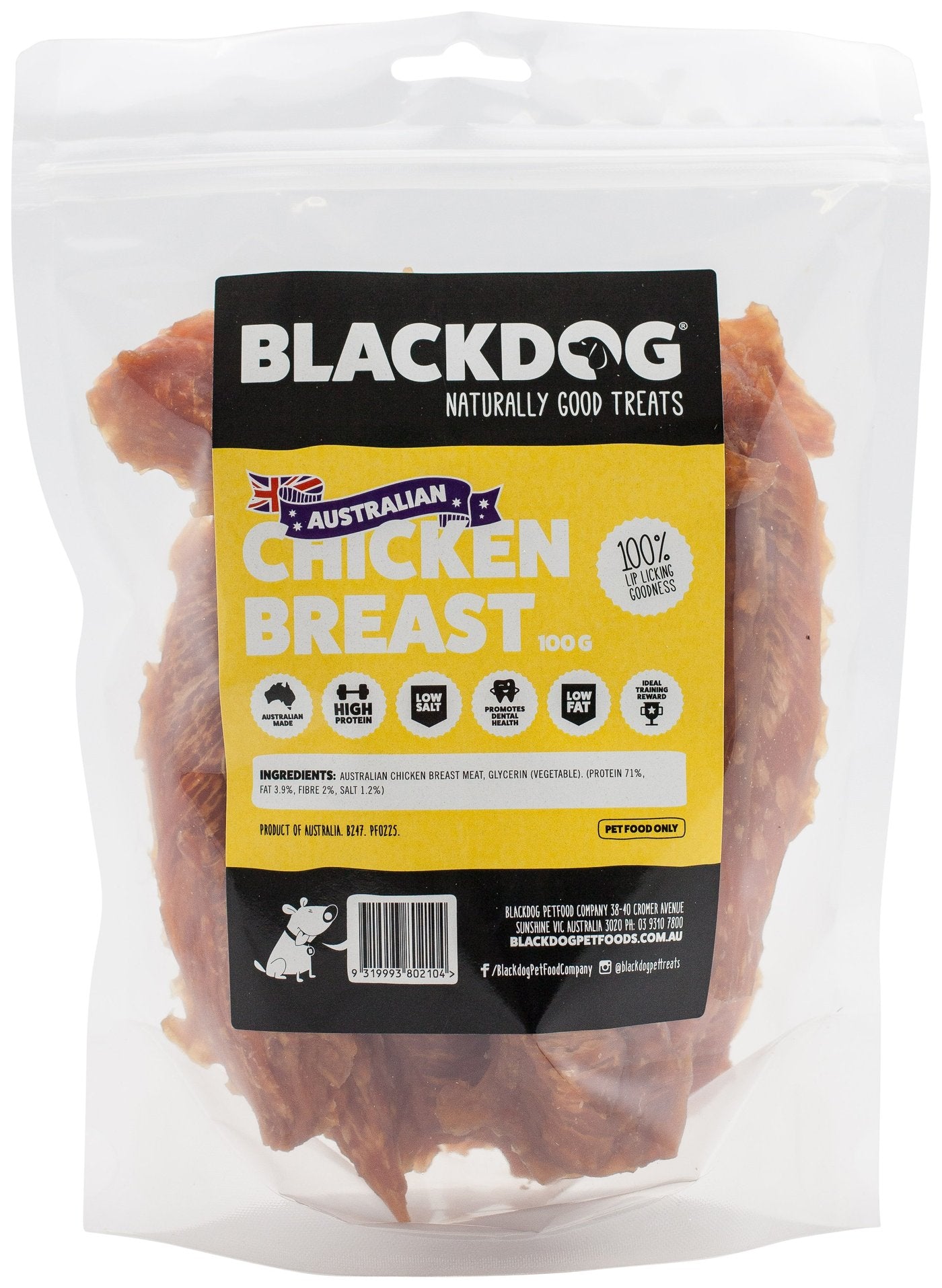 Blackdog Chicken Breast Aust - doggiebox Australia